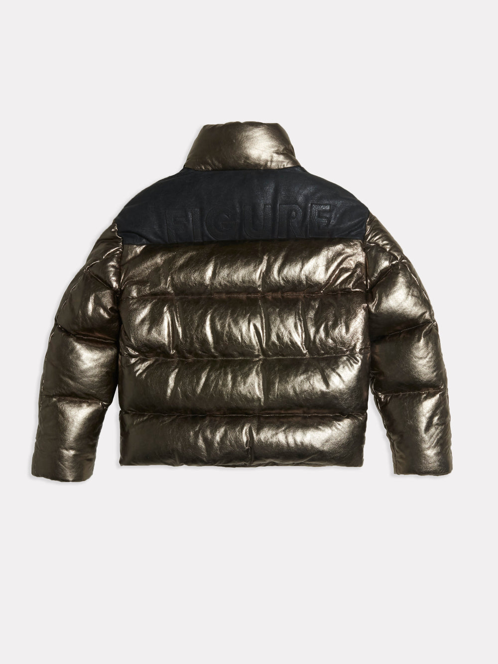 Leather puffer umber