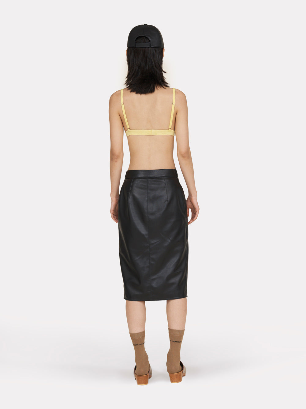 Leather skirt black